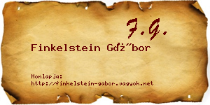 Finkelstein Gábor névjegykártya